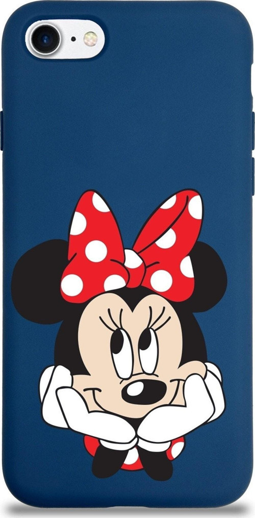 Iphone Se 2020 Uyumlu Lansman Kılıf Minnie Mouse Tasarımlı Altı Kapalı Içi Kadife Kaplı Kapak