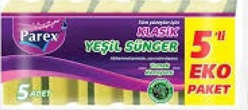 Yeşil Sünger Oluklu Bulaşık Süngeri