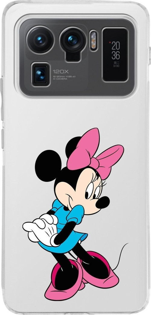 Xiaomi Mi 11 Ultra Uyumlu Kamera Korumalı Kapak Minnie Mouse Tasarımlı Şeffaf Silikon Kılıf