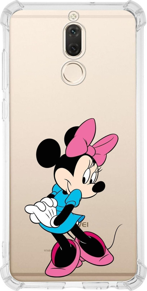 Huawei Mate 10 Lite Köşe Korumalı Antişok Kapak Minnie Mouse Tasarımlı Şeffaf Kılıf
