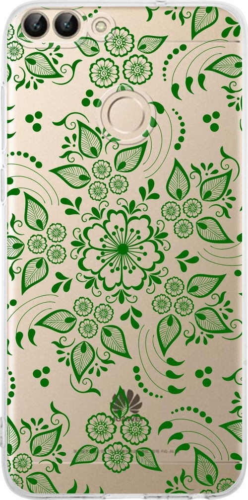 Huawei P Smart Kamera Korumalı Kapak Nostalji Desen Tasarımlı Şeffaf Kılıf