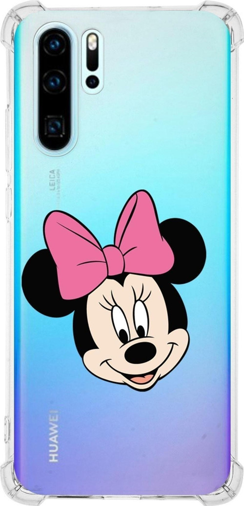 Huawei P30 Pro Köşe Korumalı Antişok Kapak Minnie Mouse Tasarımlı Şeffaf Kılıf