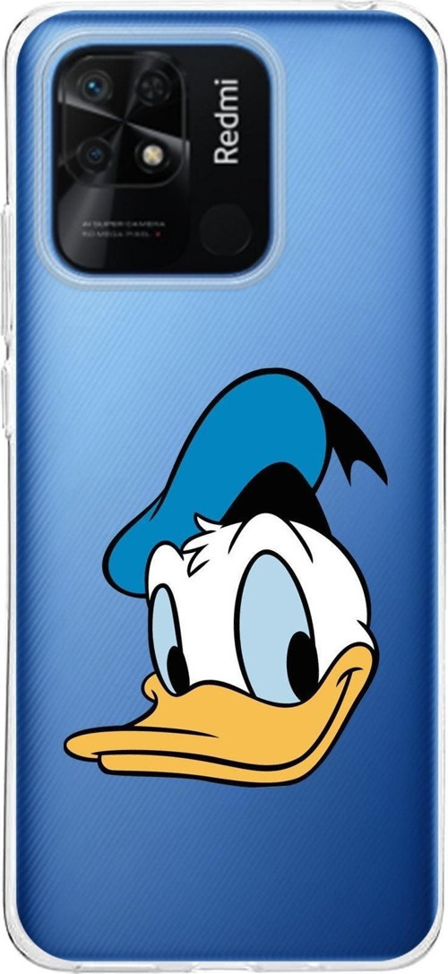 Redmi 10C Kapak Donald Duck Tasarımlı Şeffaf Kılıf