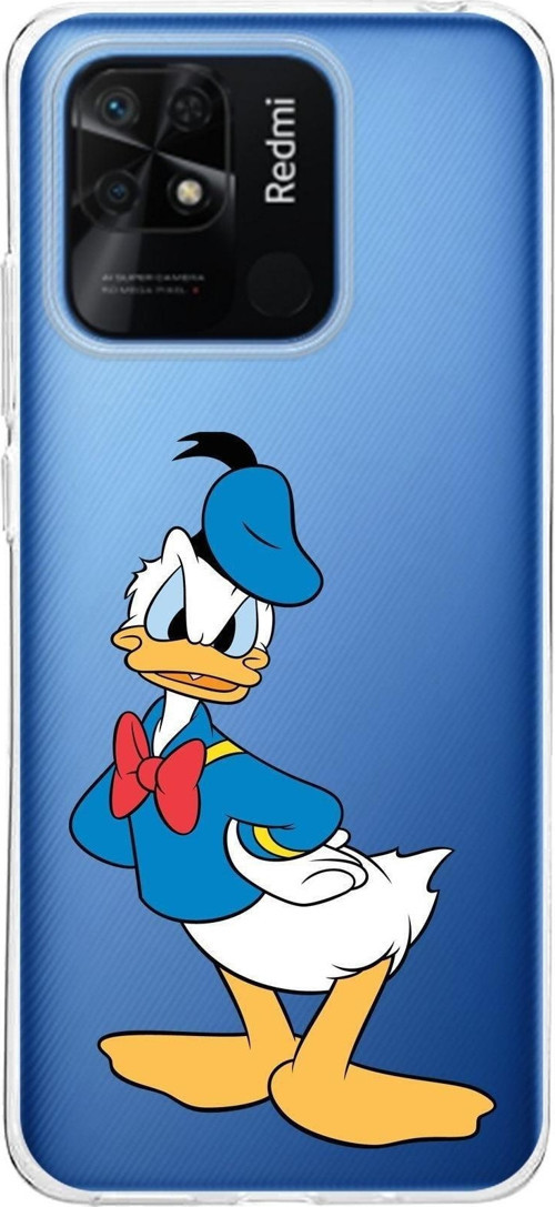 Redmi 10C Kapak Donald Duck Tasarımlı Şeffaf Kılıf