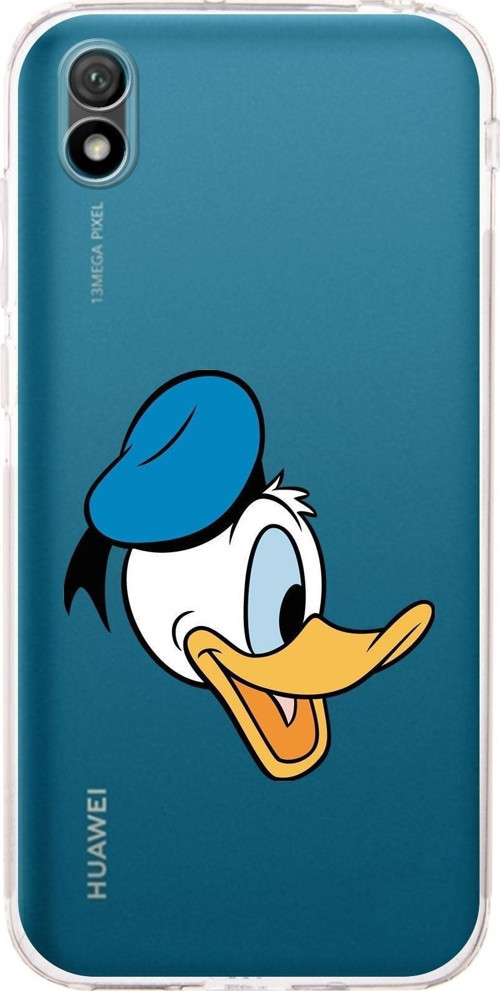 Huawei Y5 2019 Kamera Korumalı Kapak Donald Duck Tasarımlı Şeffaf Kılıf
