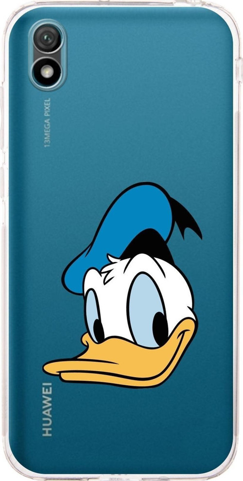 Huawei Y5 2019 Kamera Korumalı Kapak Donald Duck Tasarımlı Şeffaf Kılıf