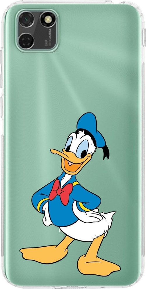 Huawei Y5 P Kamera Korumalı Kapak Donald Duck Tasarımlı Şeffaf Kılıf