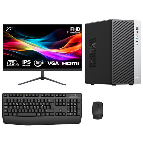 Tx7186 i5 12400 32GB DDR5 Ram 1TB NVMe SSD 27 inç Monitör Masaüstü Ofis Hazır Sistem