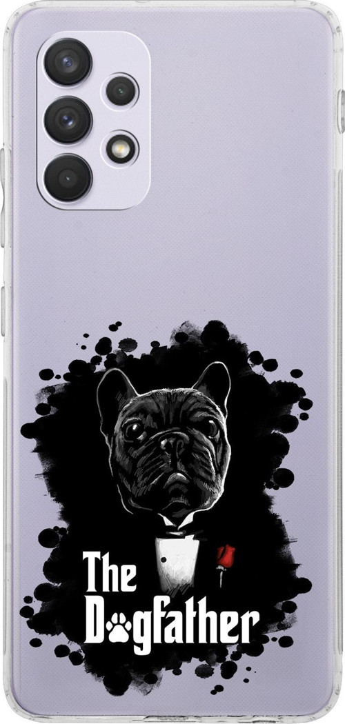 Samsung Galaxy A33 Kamera Korumalı Kapak Dog Father Tasarımlı Şeffaf Kılıf