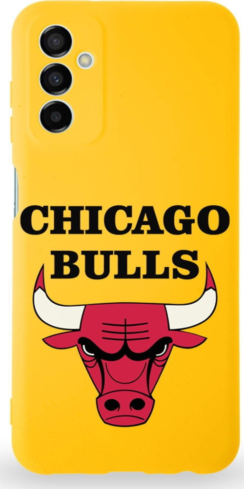 Galaxy A04S Uyumlu Lansman Kılıf Altı Kapalı Içi Kadife Chicago Bulls Tasarımlı Kapak