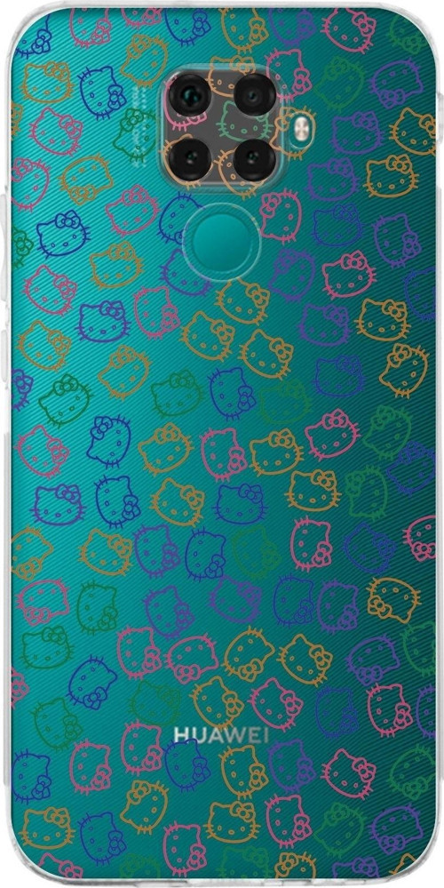 Huawei Mate 30 Lite Kamera Korumalı Kapak Hello Kitty Tasarımlı Şeffaf Kılıf