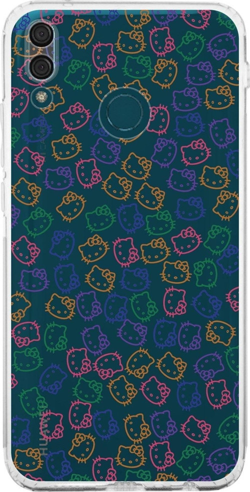 Huawei Y9 2019 Kamera Korumalı Kapak Hello Kitty Tasarımlı Şeffaf Kılıf