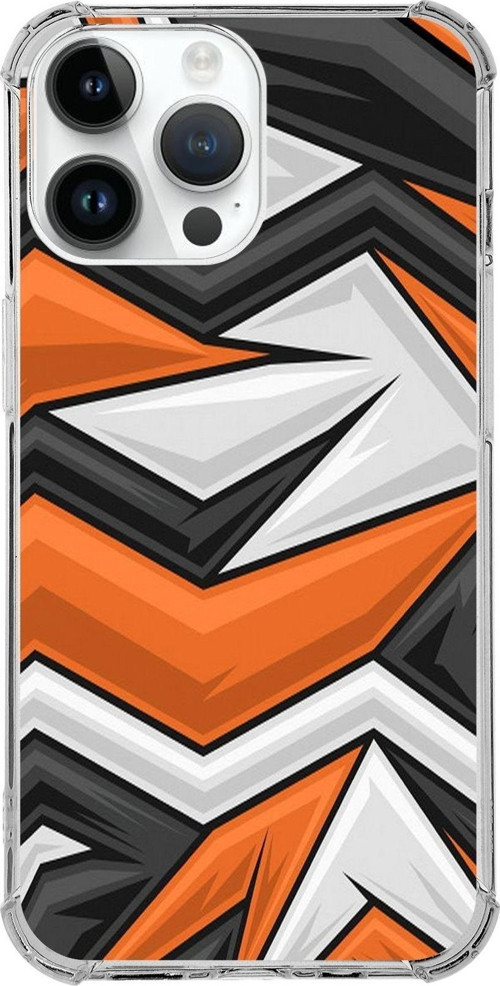 Apple Iphone 14 Pro Uyumlu Köşe Korumalı Antişok Kapak Grafiti Tasarımlı Şeffaf Kılıf
