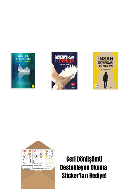 Alfa Yayıncılık Güzel'E Yolculuk + Hizmetkâr Liderlik + İnsan Kaynakları Yönetimi + Okuma Sticker'Ları