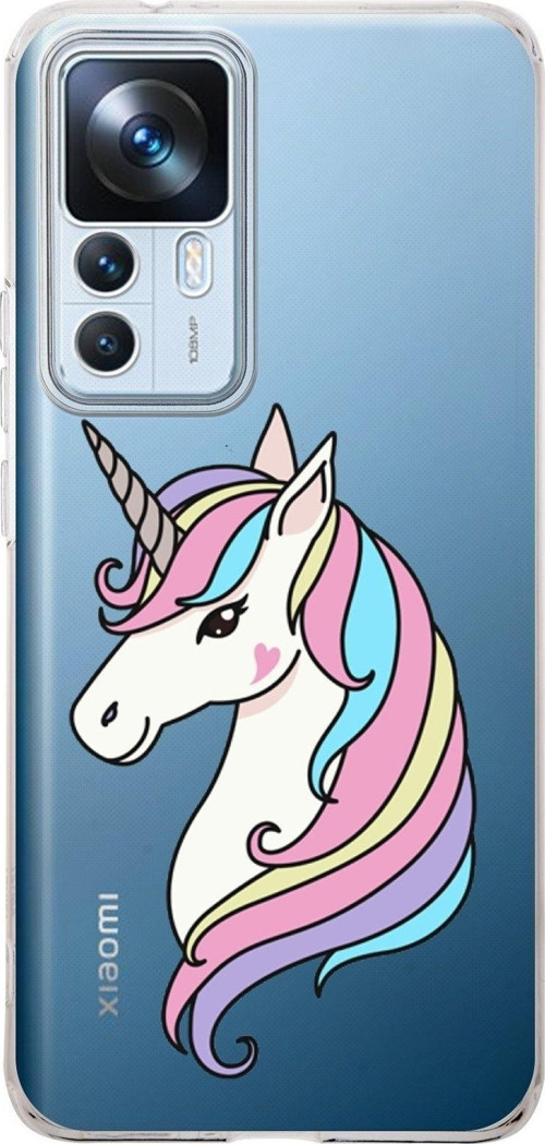 Xiaomi Mi 12T Uyumlu Kamera Korumalı Kapak Unicorn Tasarımlı Şeffaf Kılıf