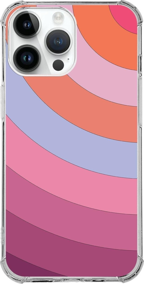 Apple Iphone 14 Pro Uyumlu Köşe Korumalı Antişok Kapak Renk Cümbüşü Tasarımlı Şeffaf Kılıf