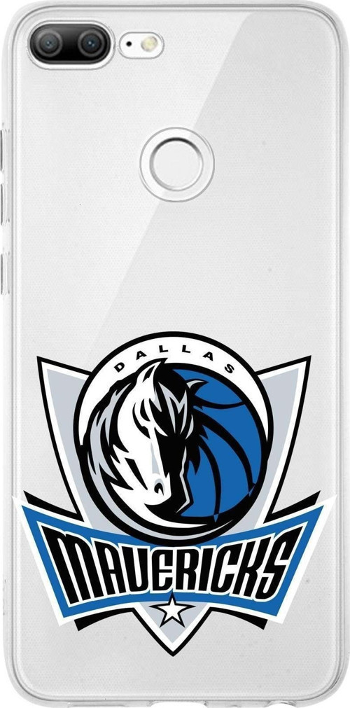 Huawei Honor 9 Lite Uyumlu Kapak Dallas Mawericks Tasarımlı Şeffaf Silikon Kılıf
