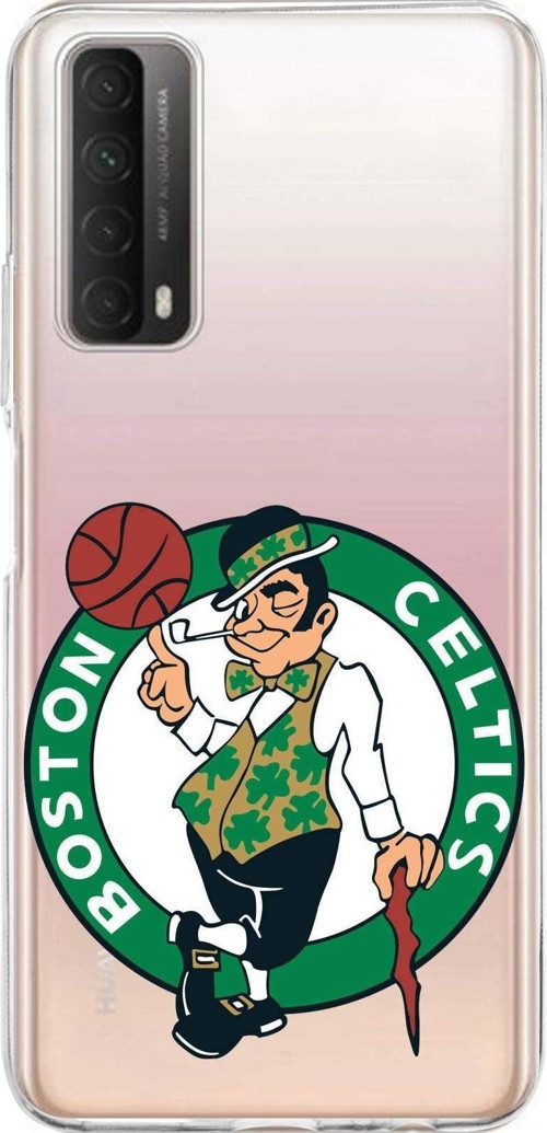 Huawei P Smart 2021 Uyumlu Kapak Boston Celtics Tasarımlı Şeffaf Silikon Kılıf