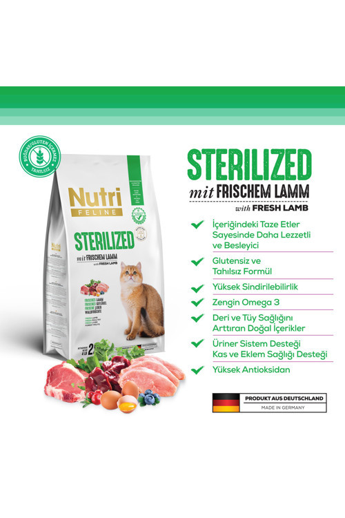 Adult Sterilised Kısırlaştırılmış Kuzulu Yetişkin Kedi Maması 2 Kg
