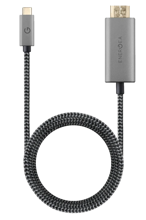 FibraTough 2M 4K 60 Hz Type-C to HDMI Kablo - Gri