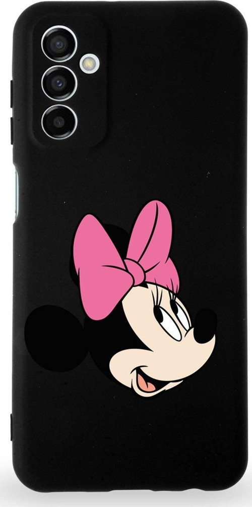 Samsung Galaxy M23 Uyumlu Lansman Kılıf Altı Kapalı Içi Kadife Minnie Mouse-A Tasarımlı Kapak