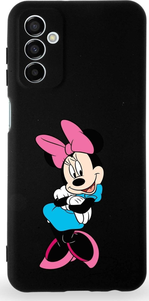 Samsung Galaxy M23 Uyumlu Lansman Kılıf Altı Kapalı Içi Kadife Minnie Mouse-D Tasarımlı Kapak