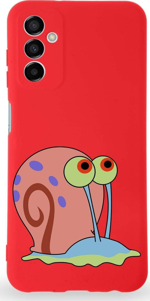 Samsung Galaxy M23 Uyumlu Lansman Kılıf Altı Kapalı Içi Kadife Salyangoz Gary Tasarımlı Kapak