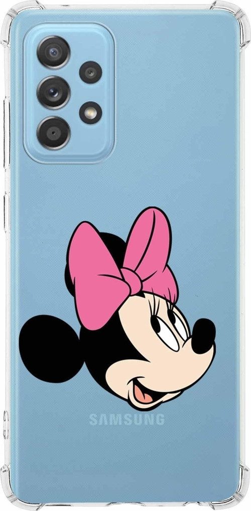 Samsung Galaxy A23 Köşe Korumalı Antişok Kapak Minnie Mouse Tasarımlı Şeffaf Kılıf