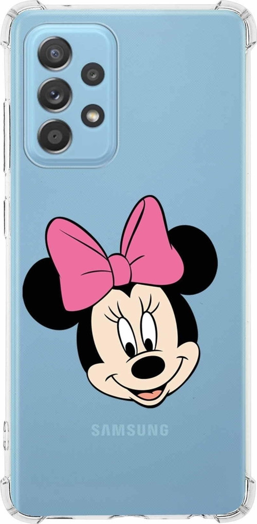 Samsung Galaxy A23 Köşe Korumalı Antişok Kapak Minnie Mouse Tasarımlı Şeffaf Kılıf