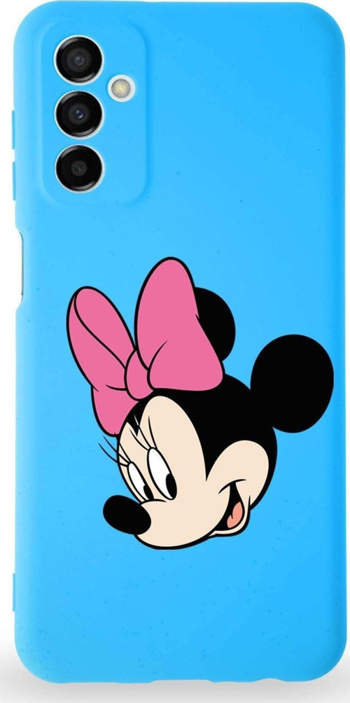 Samsung Galaxy M13 Uyumlu Lansman Kılıf Altı Kapalı Içi Kadife Minnie Mouse-B Tasarımlı Kapak