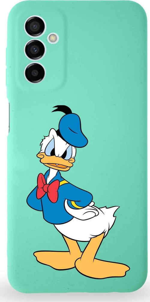 Samsung Galaxy A04S Uyumlu Lansman Kılıf Altı Kapalı Içi Kadife Donald Duck-D Tasarımlı Kapak