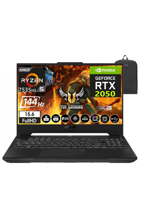 Tuf Gamıng A15 Ryzen 5 7535Hs 16Gb 1Tb Ssd Rtx2050-144Hz W11Pro 15.6" Fhd Fa506Nf-Hn05034+Zettaçanta