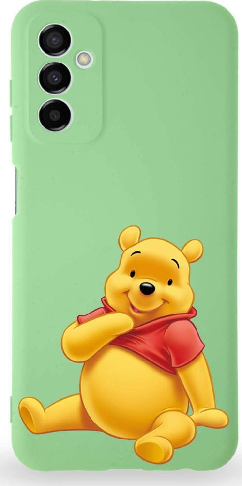 Samsung Galaxy A04S Uyumlu Lansman Kılıf Altı Kapalı Içi Kadife Winnie-C Tasarımlı Kapak