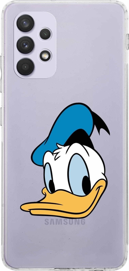Samsung Galaxy A23 Kamera Korumalı Kapak Donald Duck Tasarımlı Şeffaf Kılıf