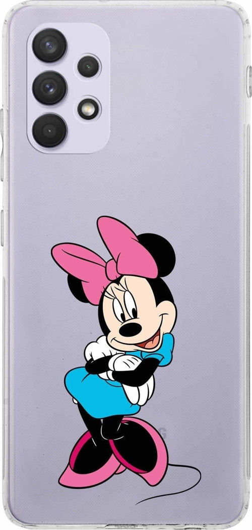 Samsung Galaxy A23 Kamera Korumalı Kapak Minnie Mouse Tasarımlı Şeffaf Kılıf
