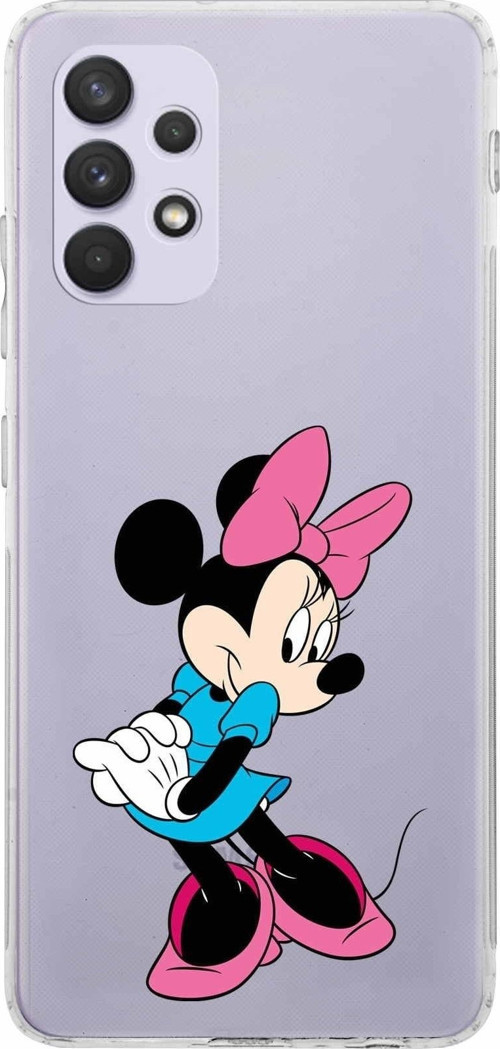 Samsung Galaxy A23 Kamera Korumalı Kapak Minnie Mouse Tasarımlı Şeffaf Kılıf