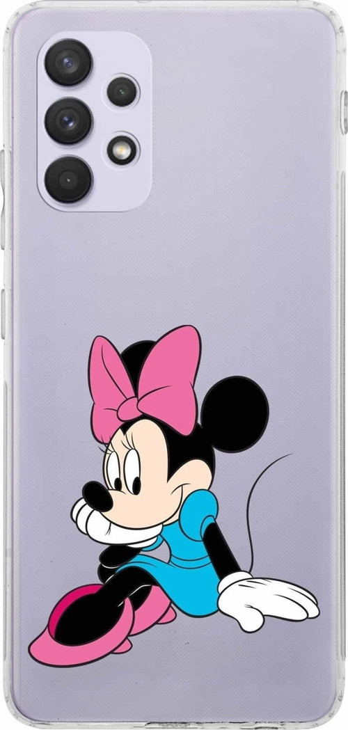 Samsung Galaxy A23 Kamera Korumalı Kapak Minnie Mouse Tasarımlı Şeffaf Kılıf