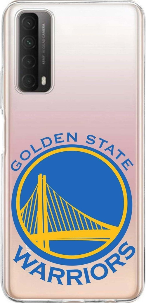 Huawei P Smart 2021 Uyumlu Kapak Golden State Warriors Tasarımlı Şeffaf Silikon Kılıf