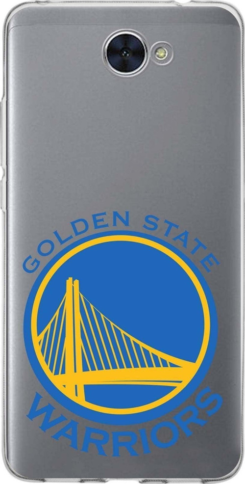 Huawei Y7 Uyumlu Kapak Golden State Warriors Tasarımlı Şeffaf Silikon Kılıf