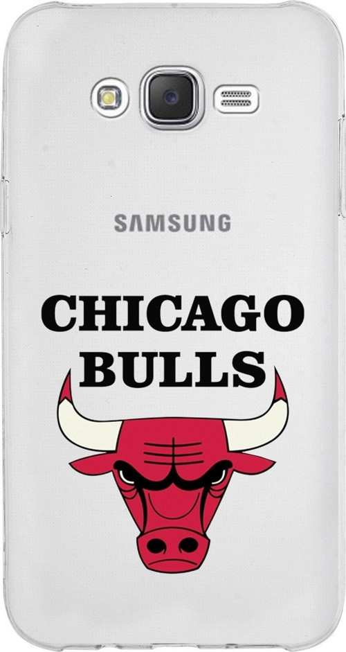 Samsung Galaxy J7 Uyumlu Core Kapak Chicago Bulls Tasarımlı Şeffaf Silikon Kılıf