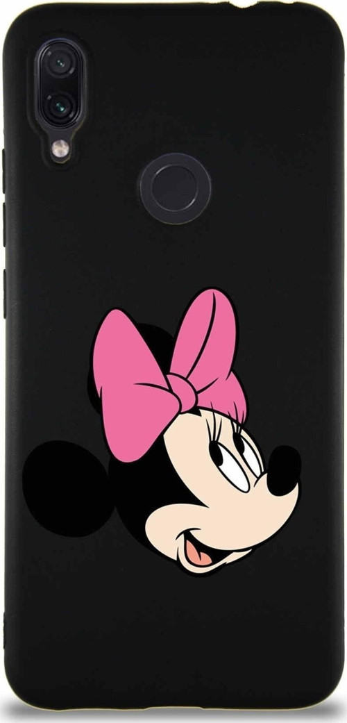 Xiaomi Redmi Note 7 Pro Soft Premier Kapak Minnie Mouse-A Tasarımlı Silikon Kılıf - Siyah