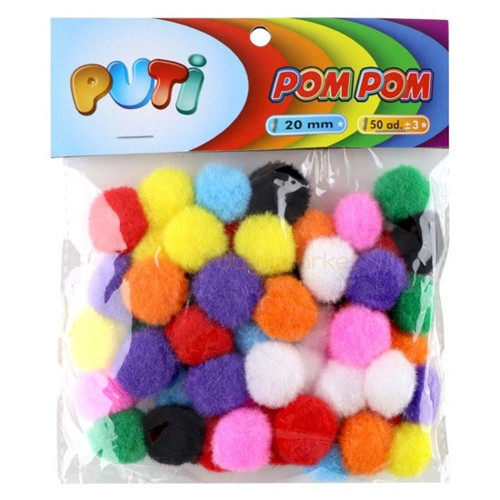 Puti Ponpon 20Mm 50Li - 4 paket