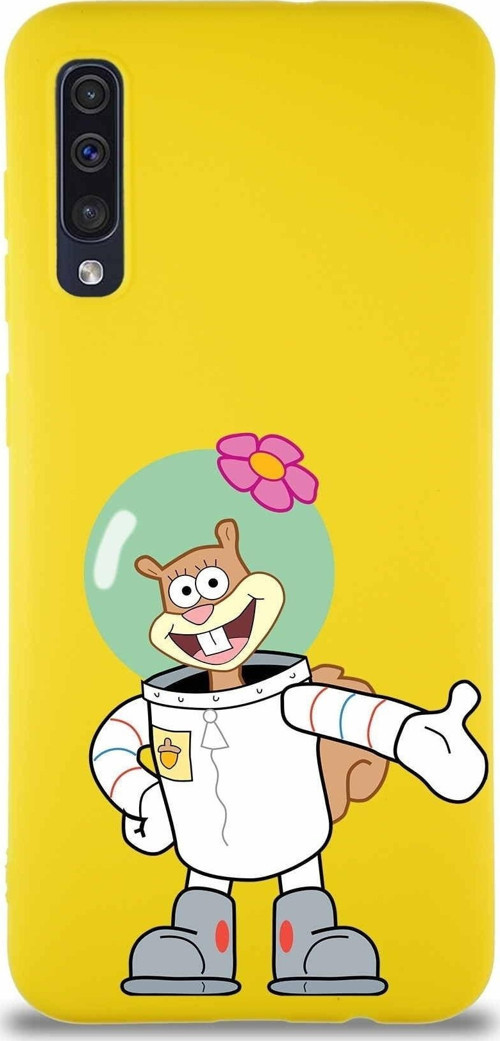 Samsung Galaxy A30S Soft Premier Kapak Sandy Tasarımlı Silikon Kılıf - Sarı