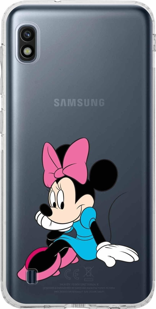 Samsung Galaxy A10 Kamera Korumalı Kapak Minnie Mouse Tasarımlı Şeffaf Kılıf