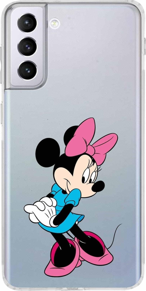 Samsung Galaxy S21 Plus Kamera Korumalı Kapak Minnie Mouse Tasarımlı Şeffaf Kılıf