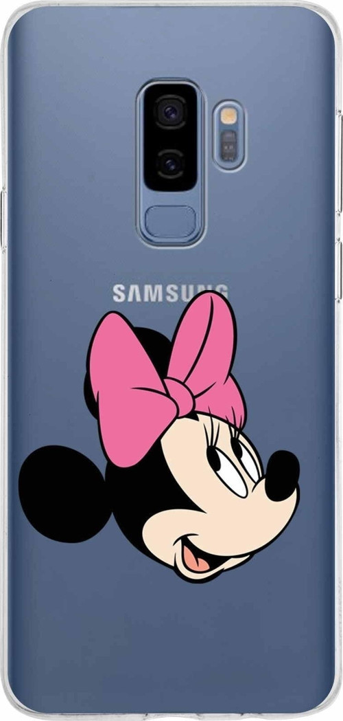 Samsung Galaxy S9 Plus Kapak Minnie Mouse Tasarımlı Şeffaf Silikon Kılıf