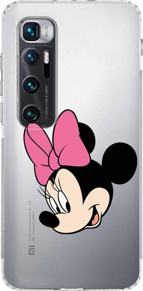 Xiaomi Mi 10 Ultra Kamera Korumalı Kapak Minnie Mouse Tasarımlı Şeffaf Kılıf