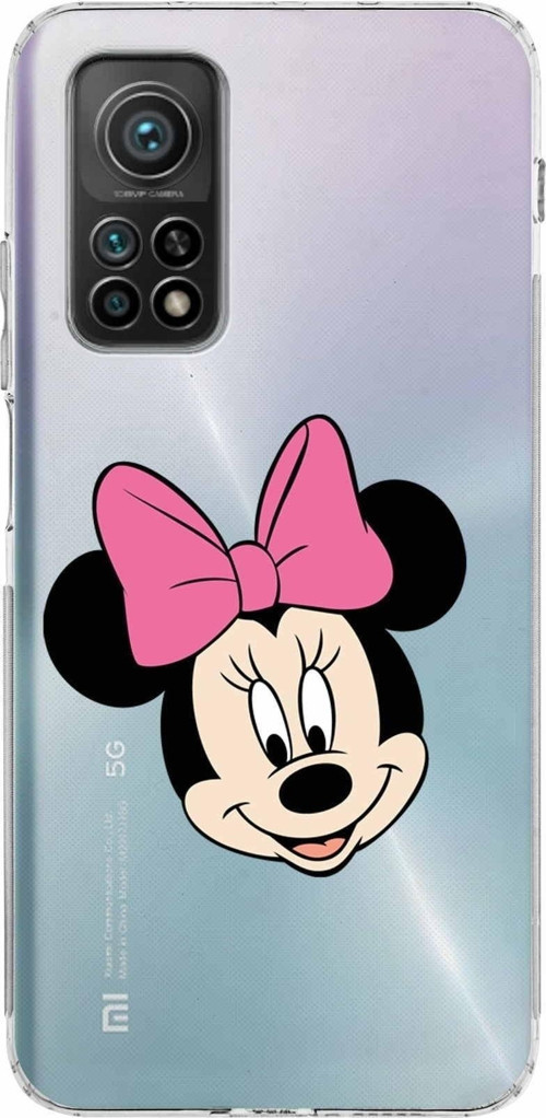 Xiaomi Mi 10T Pro Kamera Korumalı Kapak Minnie Mouse Tasarımlı Şeffaf Kılıf