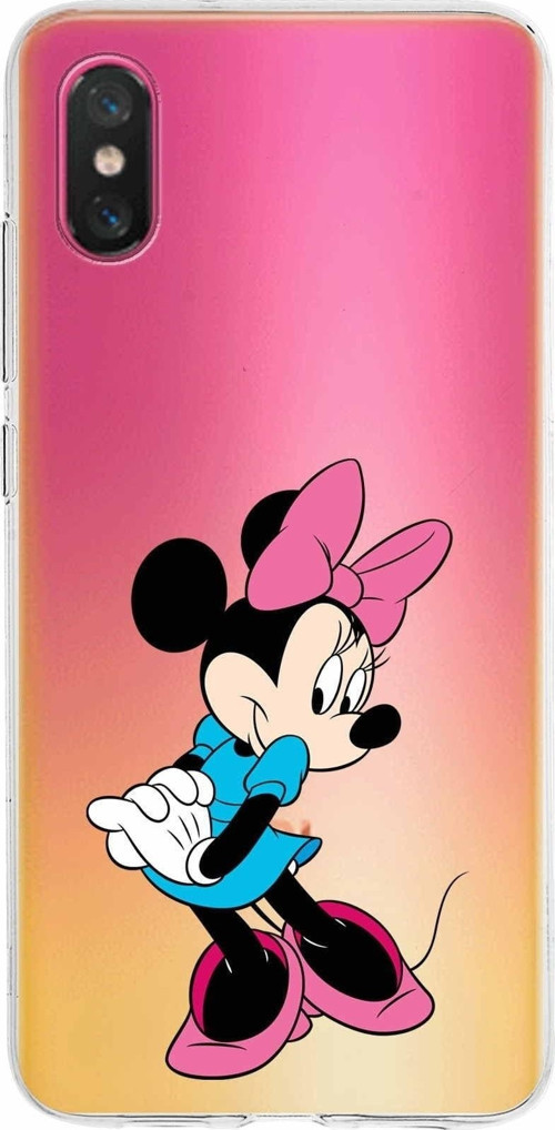 Xiaomi Mi 8 Pro Uyumlu Kapak Minnie Mouse Tasarımlı Şeffaf Silikon Kılıf