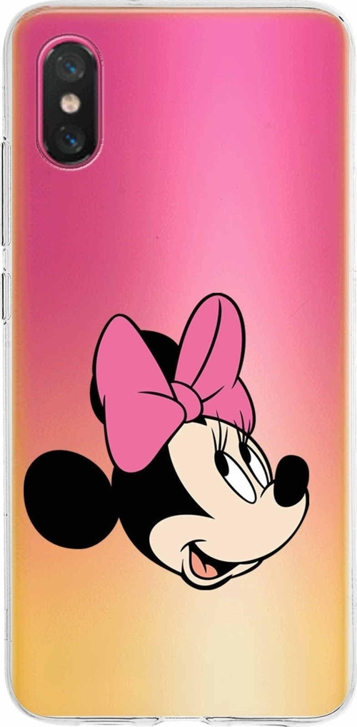 Xiaomi Mi 8 Pro Uyumlu Kapak Minnie Mouse Tasarımlı Şeffaf Silikon Kılıf
